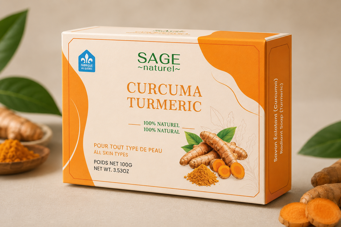 SAVON ÉCLATANT AU CURCUMA